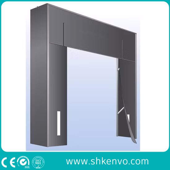 Cortina de tela de PVC retráctil o mecánica, sello de puerta para muelle de carga o refugio para muelles de carga de almacenes logísticos