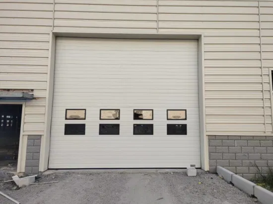 Automático industrial de acero con aislamiento térmico de elevación vertical enrollable exterior de metal enrollable para garaje o puerta enrollable seccional de acero para almacén